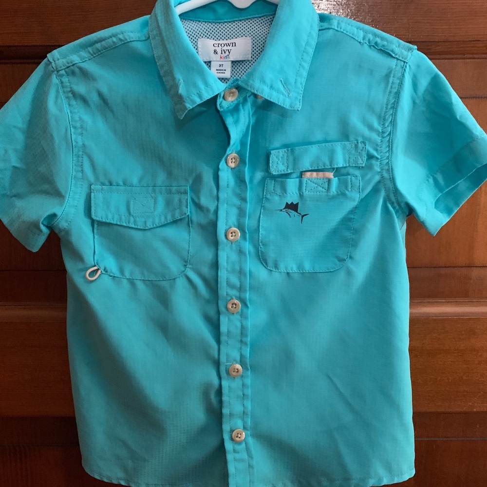 Crown and Ivy Toddler Fishing Shirt